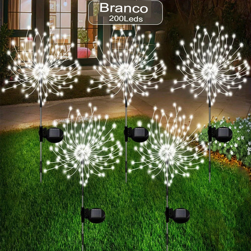 Iluminação 'Fogos de Artifício' Decorativa Boas Festas