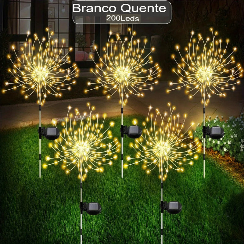 Iluminação 'Fogos de Artifício' Decorativa Boas Festas